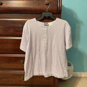 White and Purple striped shirt